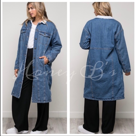 Mustard Seed Jackets & Coats Fabulous Warm Faux Shearling Lined Denim Jacket Poshmark